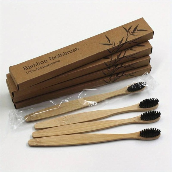BAMBOO Other - Eco-friendly Bamboo Toothbrush sealed fast shipping set of 5